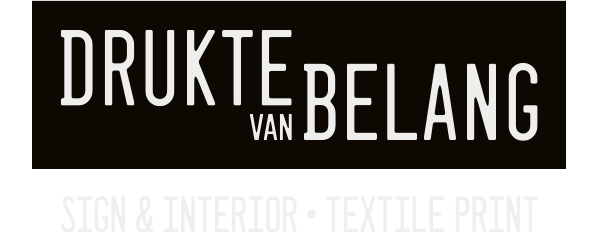 Drukte van Belang Sign & Interior • Textile Print